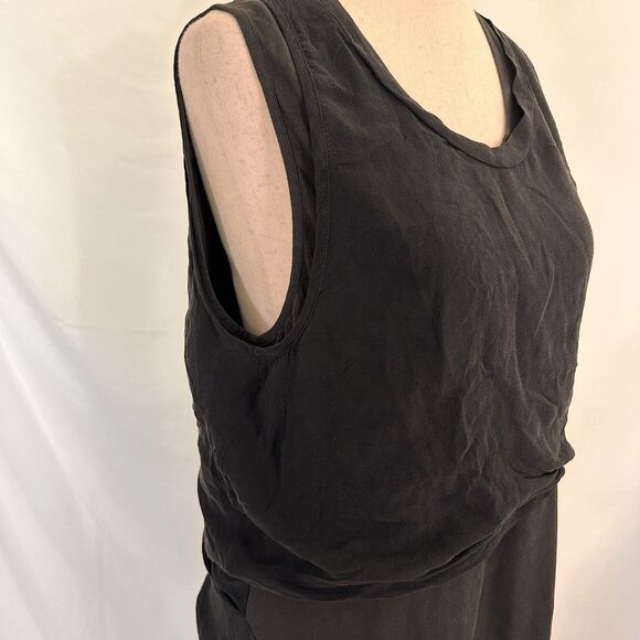 Phillip Lim Black sleeveless Dress Size 8 Cotton Silk Accents Cocktail - Picture 5 of 9